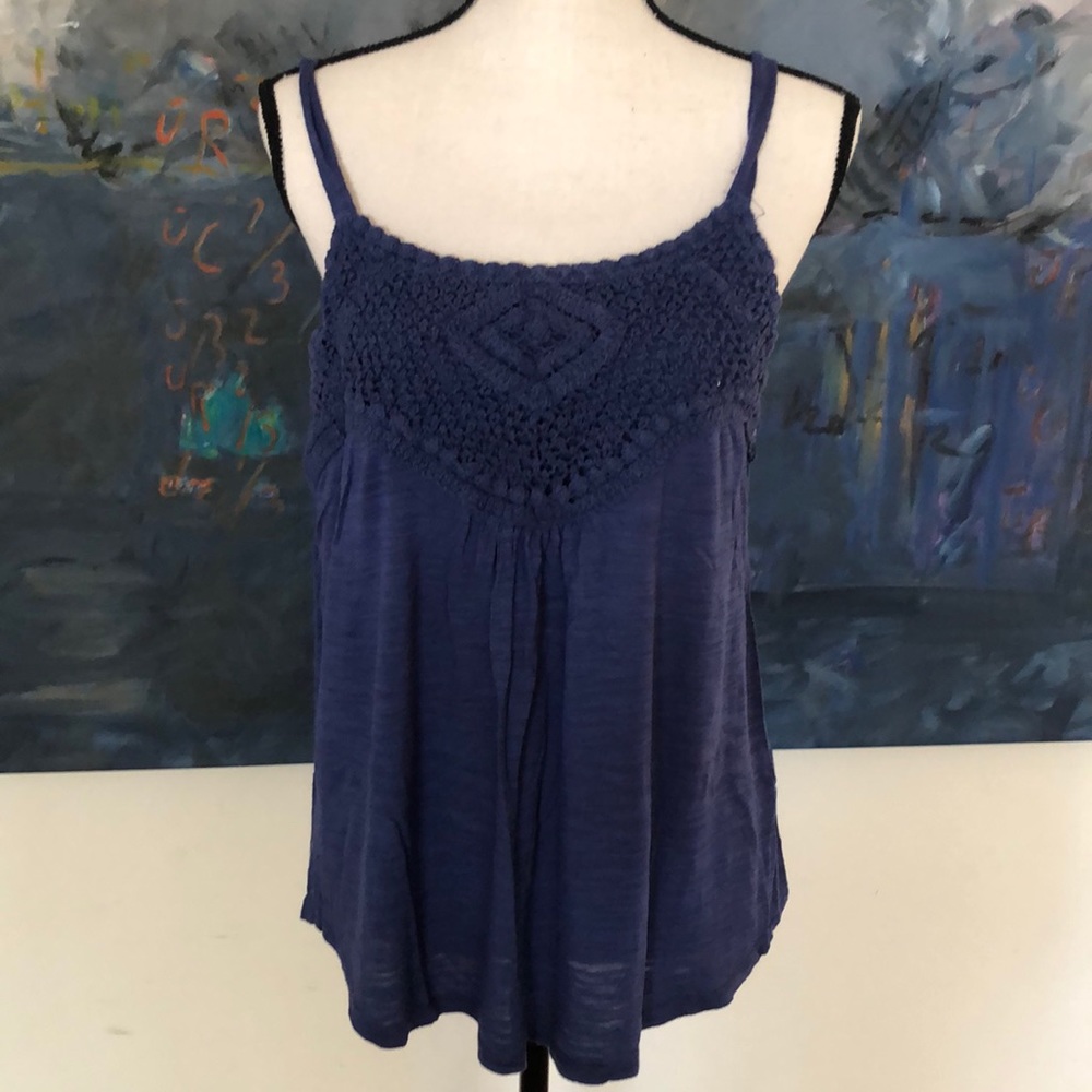 Cable and Gauge tank top with knit embellishments